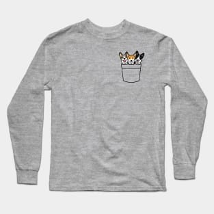 Corgi Crew in My Pocket Long Sleeve T-Shirt